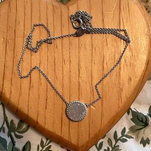 Kendra Scott Silver Textured Pendant Necklace